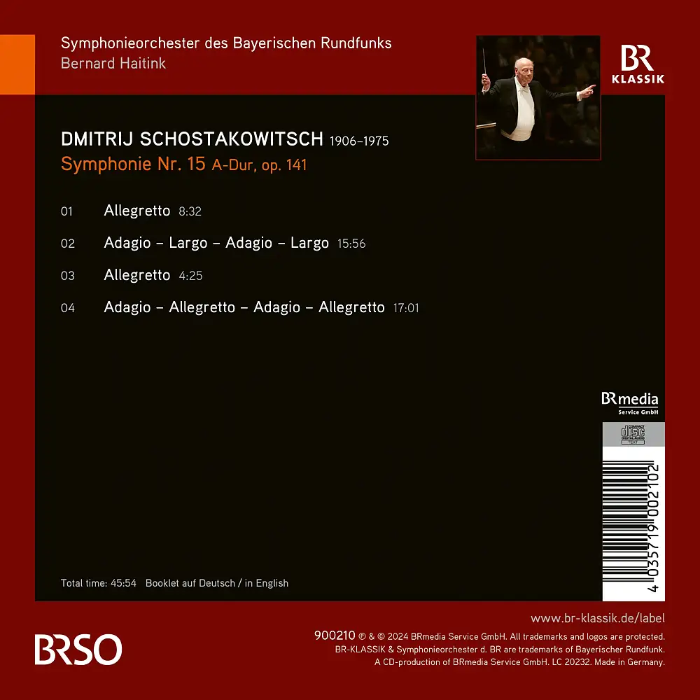 Shostakovich: Symphony No. 15 with Bernard Haitink & BRSO