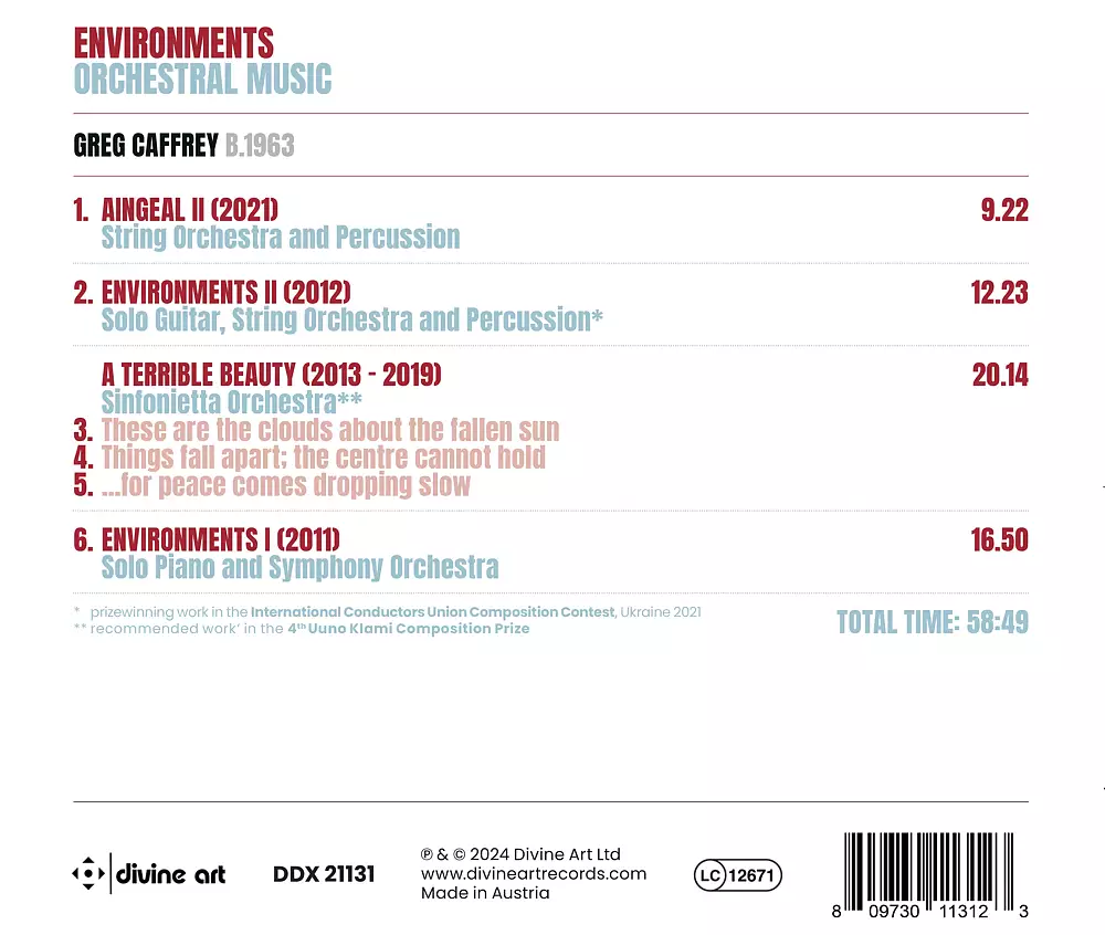 Greg Caffrey: Environments