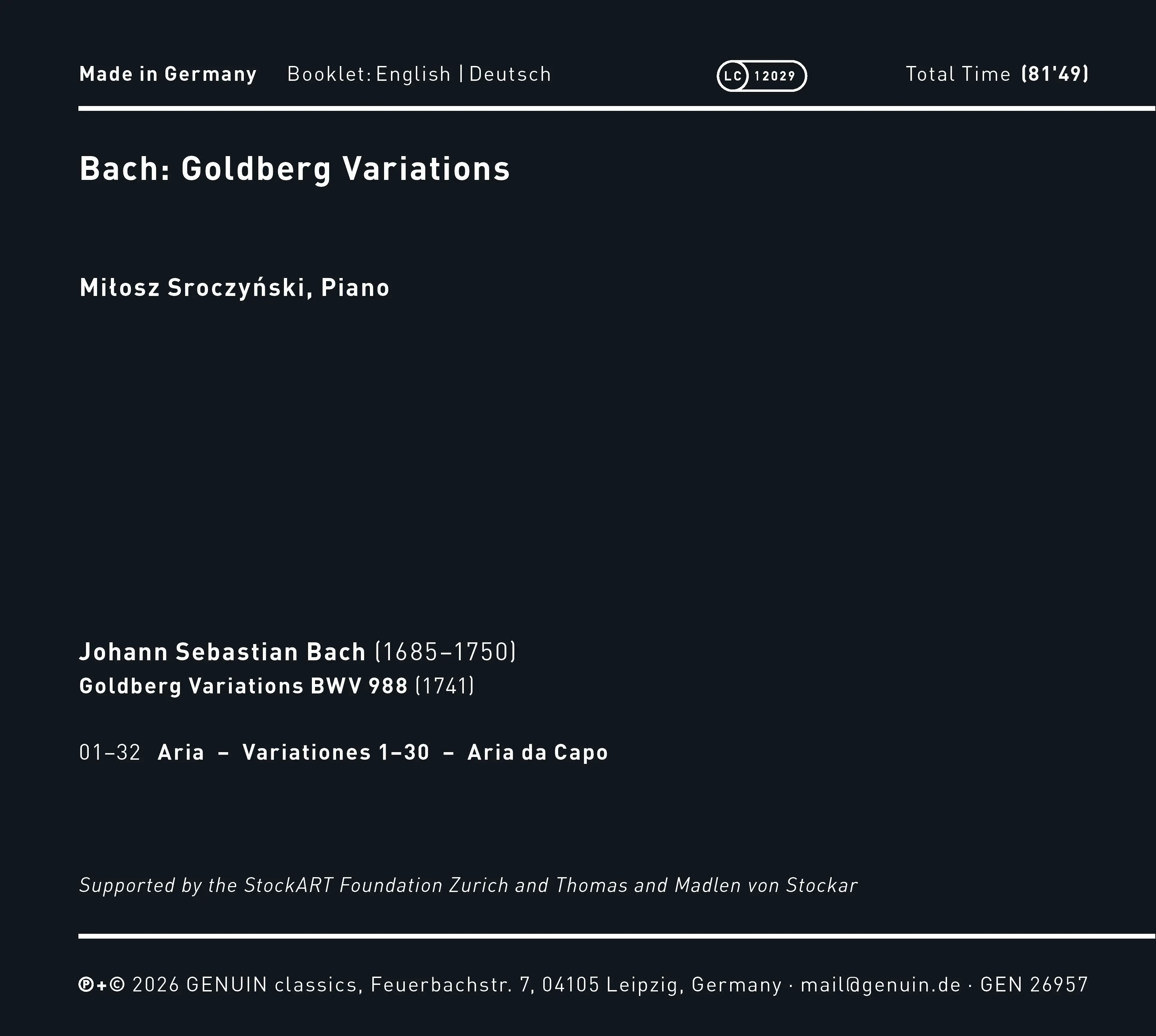 Bach: Goldberg Variations