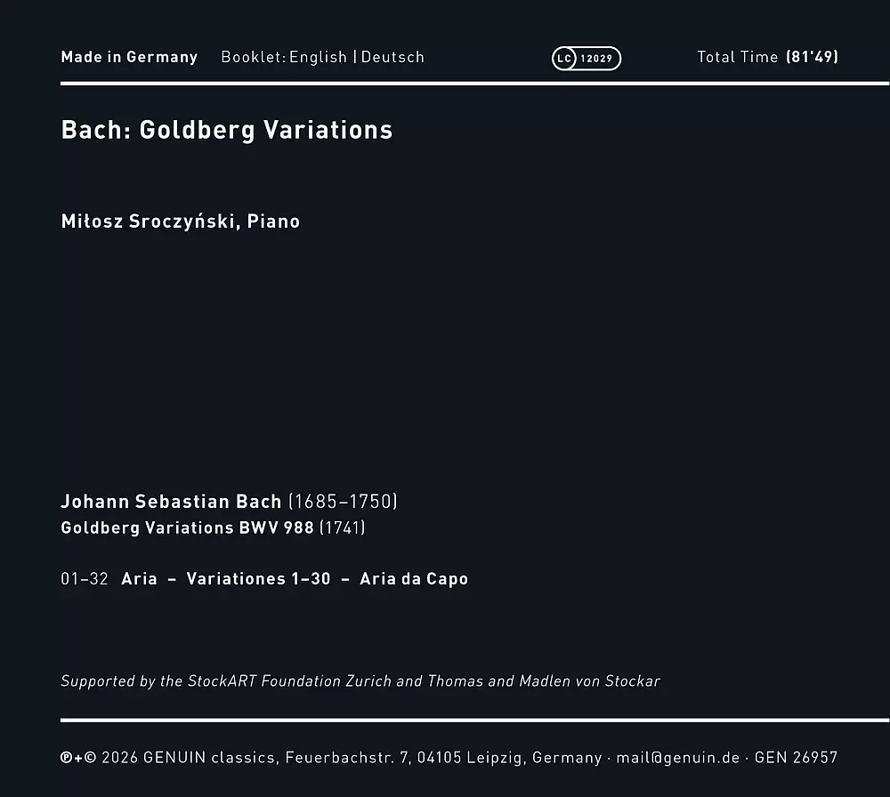Bach: Goldberg Variations