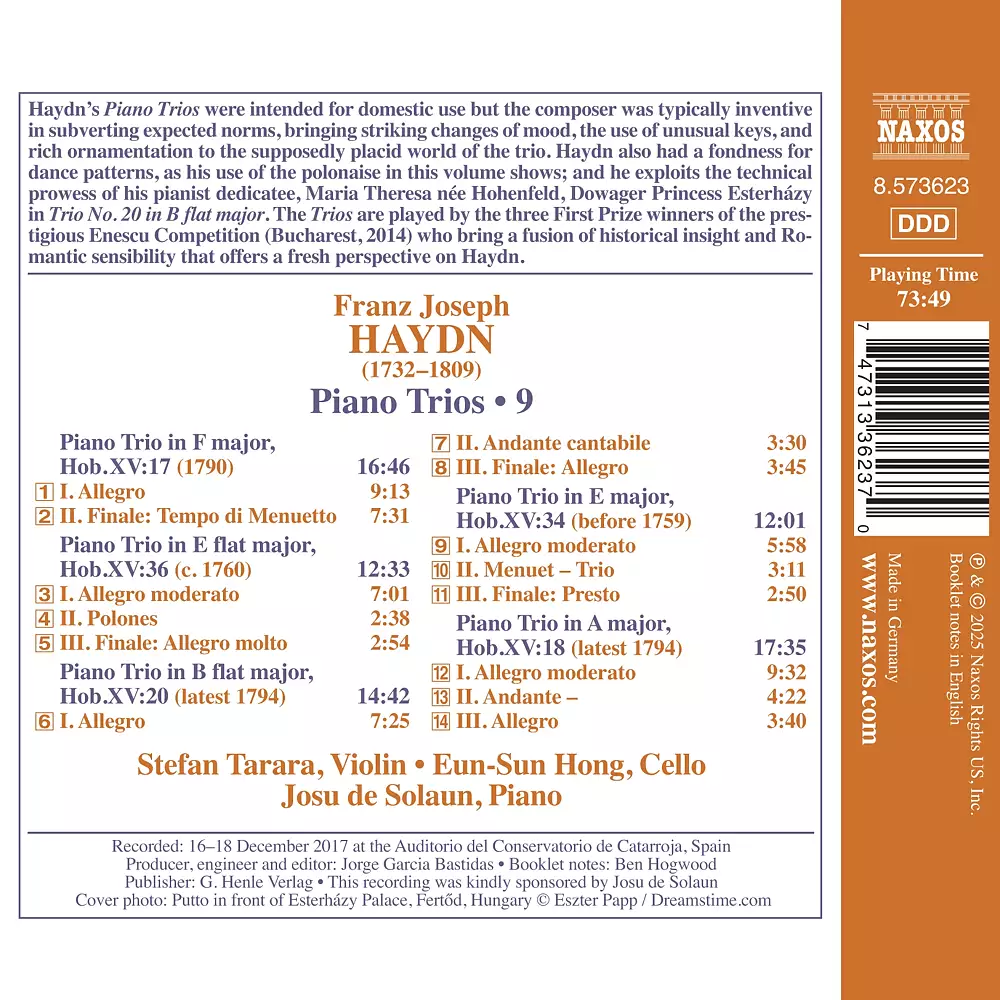 Haydn: Piano Trios, Vol. 9