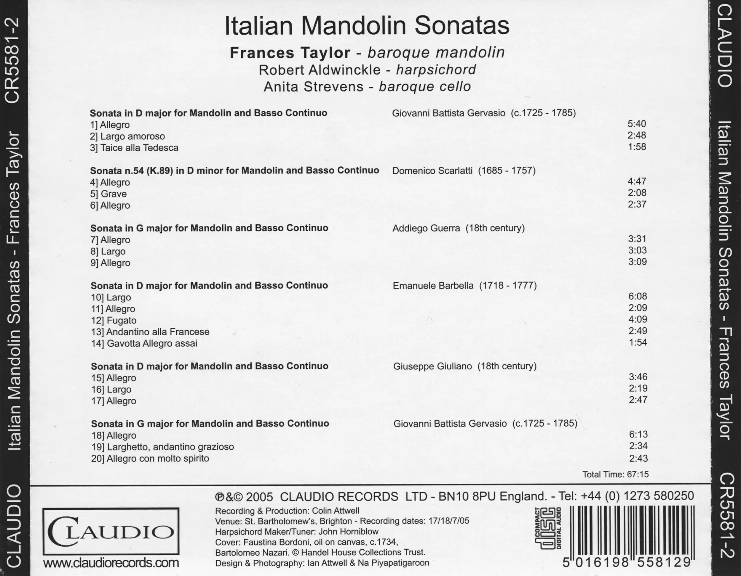 Italian Mandolin Sonatas