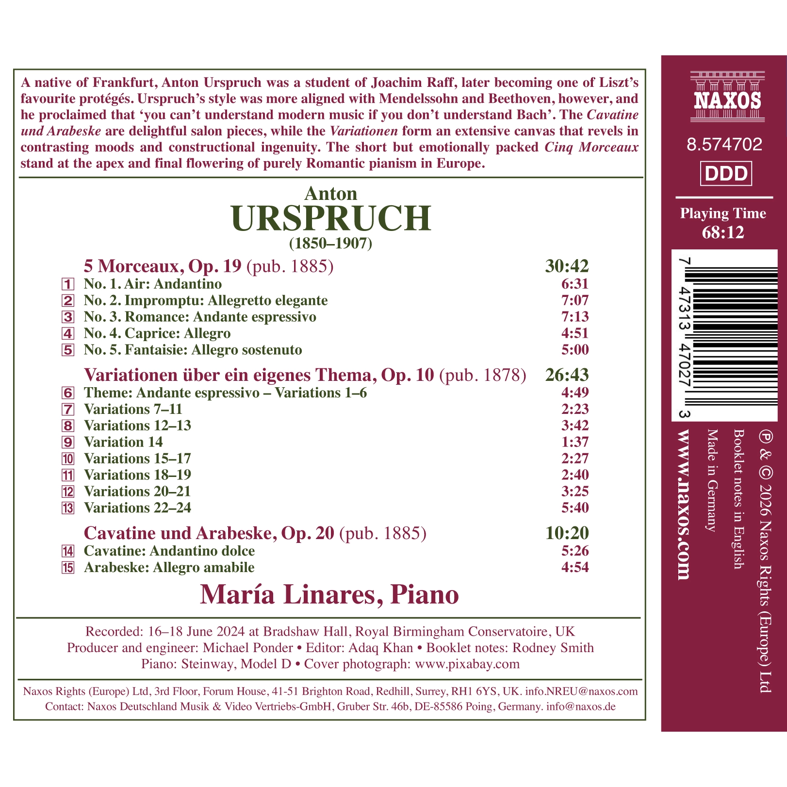 Urspruch: Piano Works