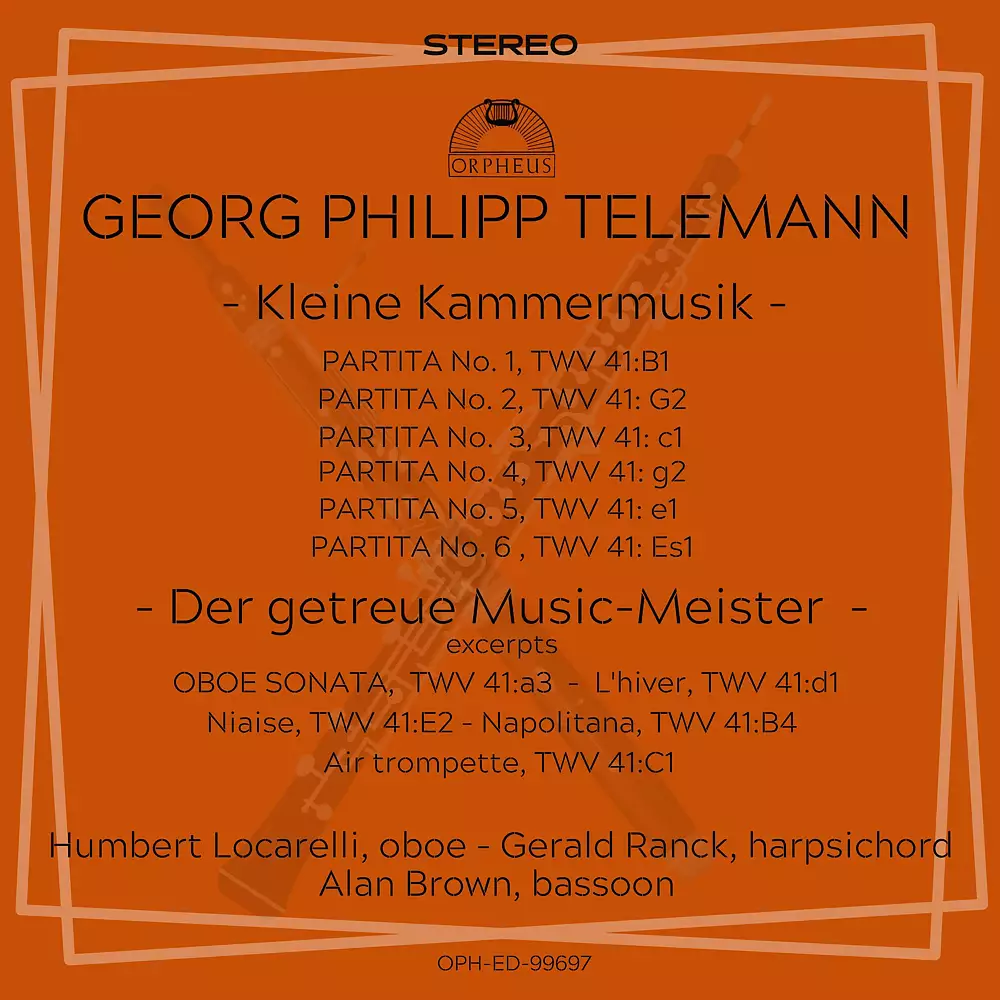Telemann: Kleine Kammermusik, Die getreue Musik-Meister Selections