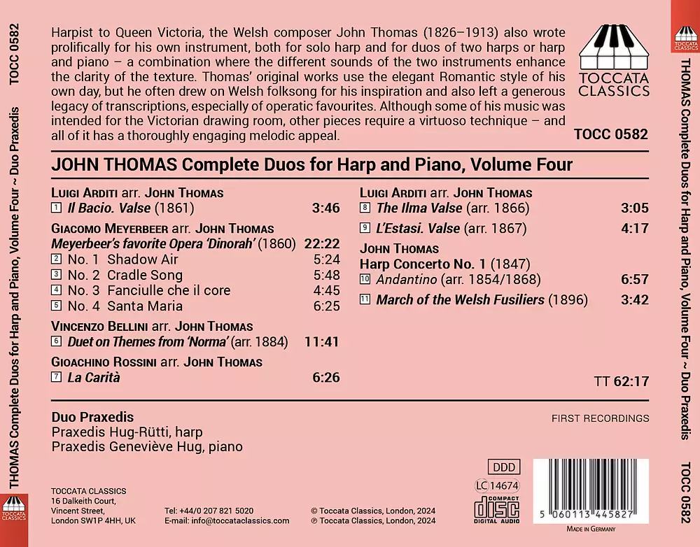 John Thomas: Complete Duos for Harp and Piano, Volume Four