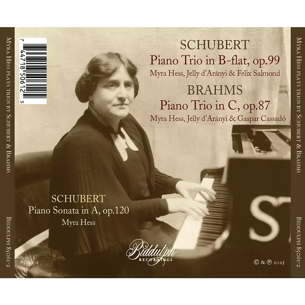 Myra Hess plays trios by Schubert and Brahms