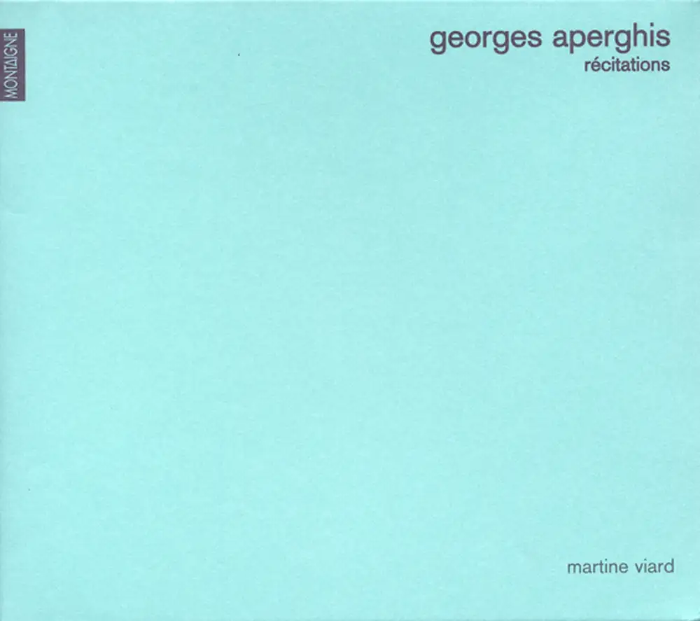 Aperghis, G.: 14 Recitations, Op. 46