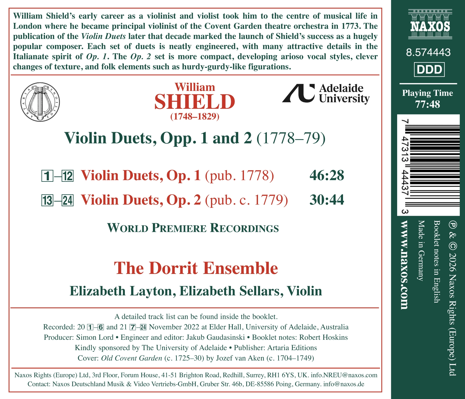 Shield: Complete Chamber Works, Vol. 3