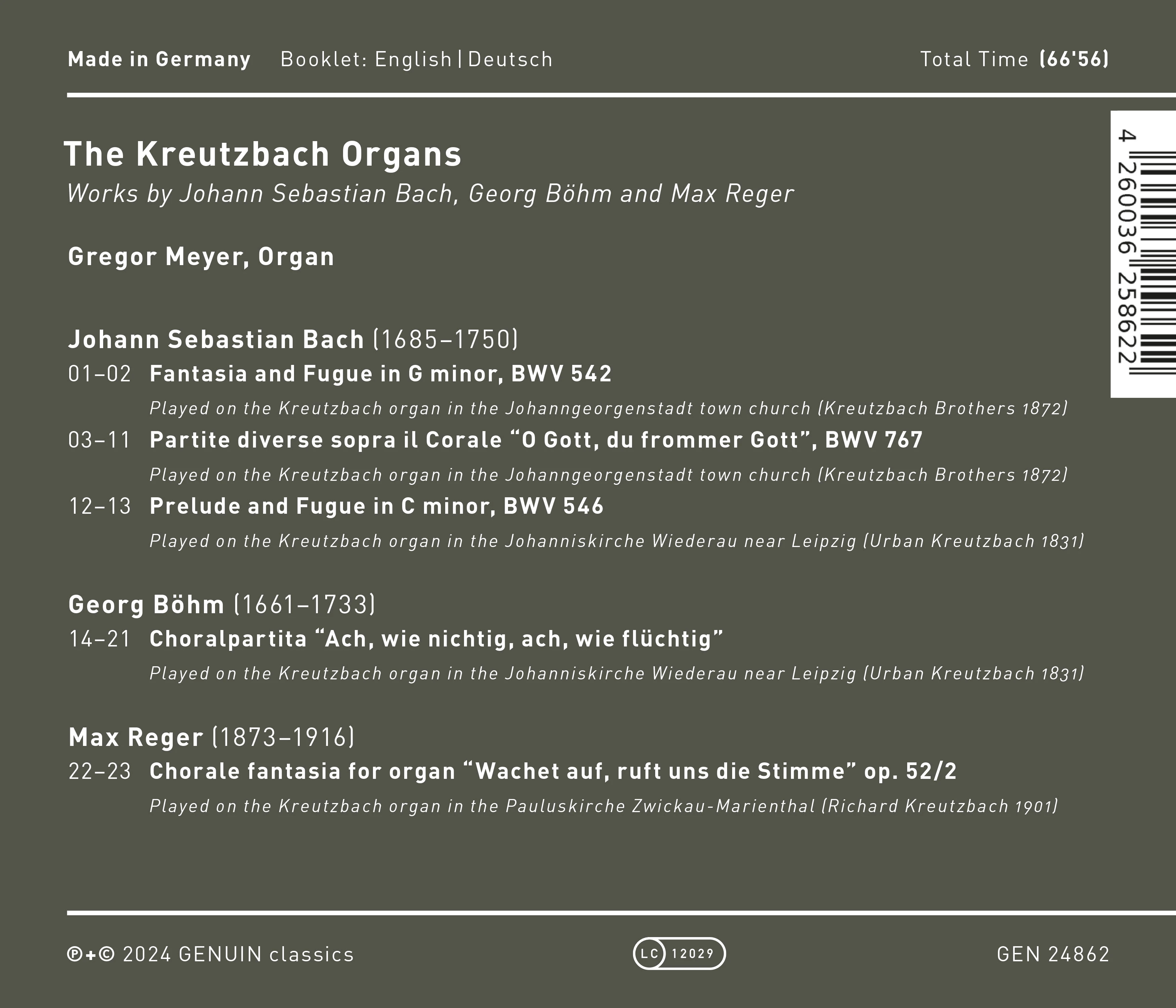 The Kreutzbach Organs