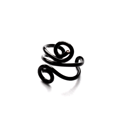 Svart ear cuff
