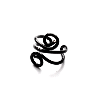Svart ear cuff