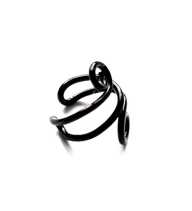 Svart ear cuff - 2