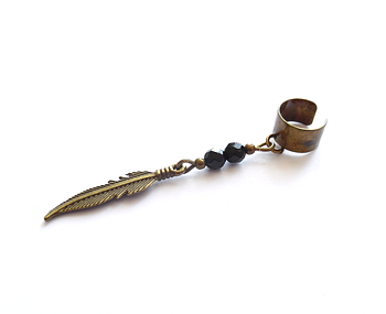 Ear cuff med onyx