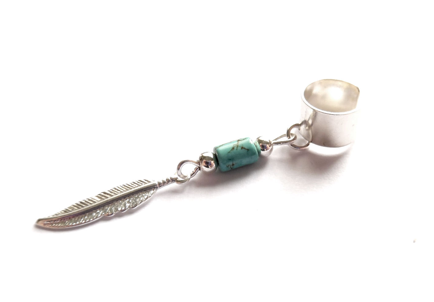 Ear cuff med turkos