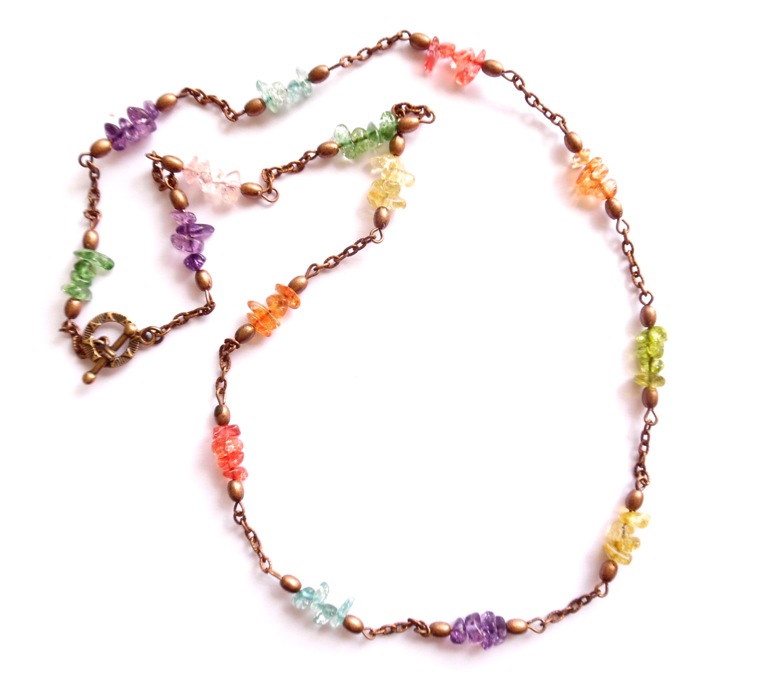 Halsband med bergkristall