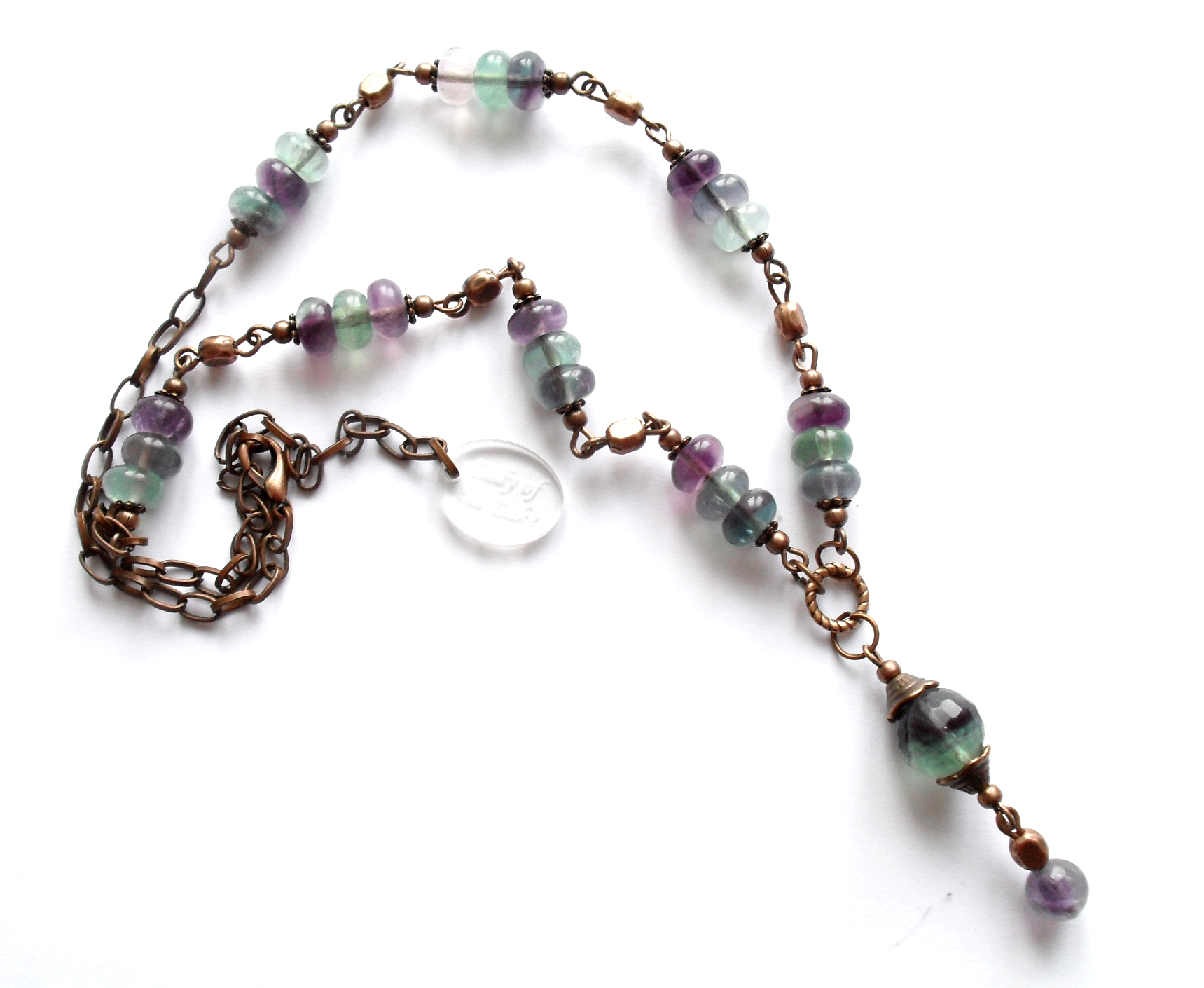 Halsband med fluorit