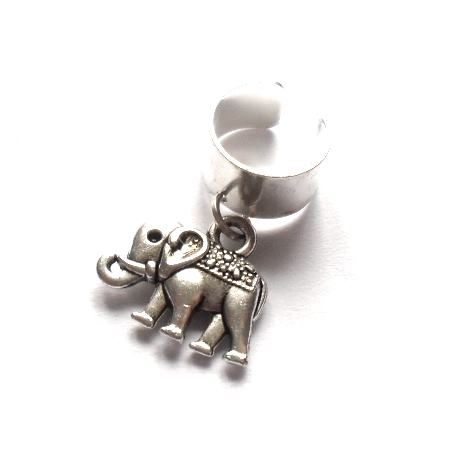 Ear cuff med elefant