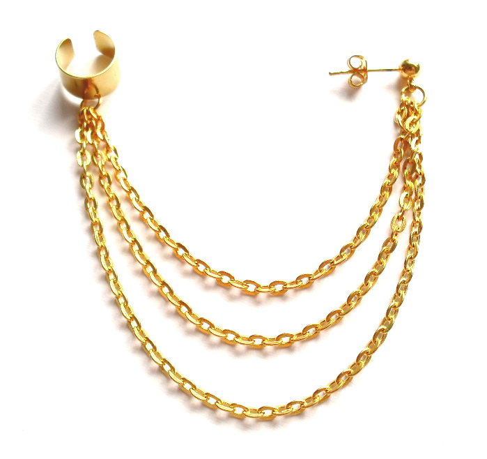 Ear cuff med kedja