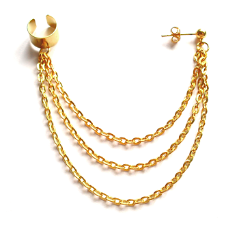 Ear cuff med kedja