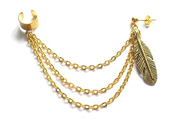 Ear cuff med kedja