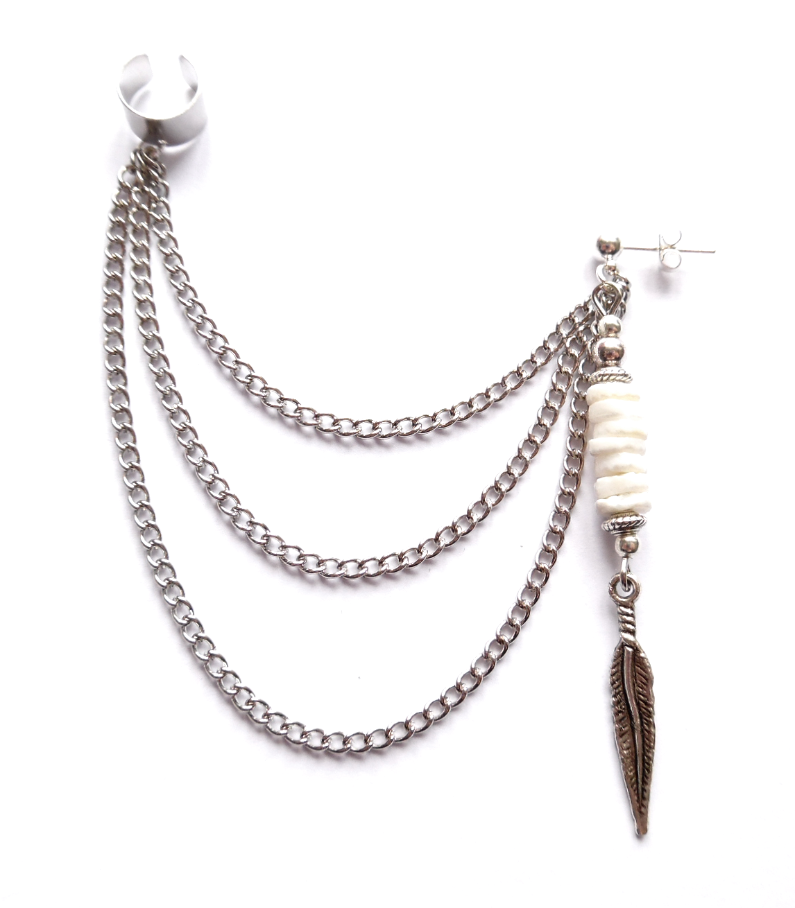 Ear cuff med heishipärlor