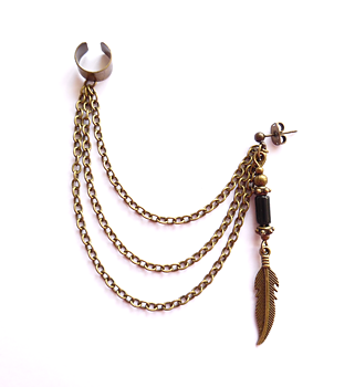Ear cuff med onyx