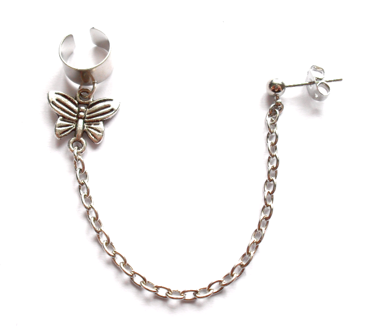 Ear cuff med kedja