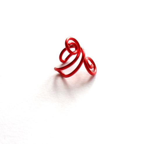 Röd ear cuff - 2