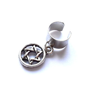 Ear cuff med hexagram