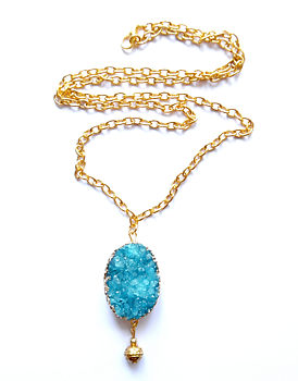 Halsband med druzy agat