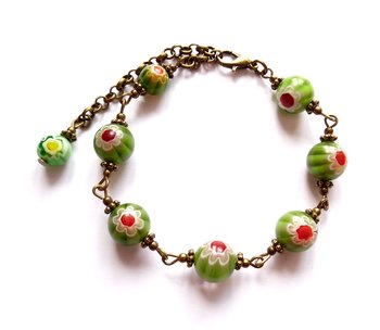 Armband med millefiori
