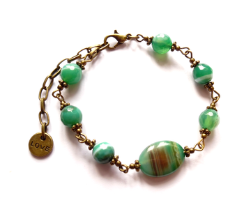 Armband med sardonyx och agat