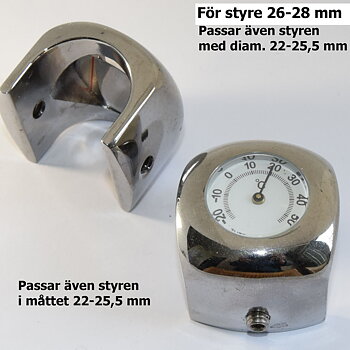 1-0547 Termometer för styre i diam, 26 - 28 mm. Passar även styren 22-2.5mm