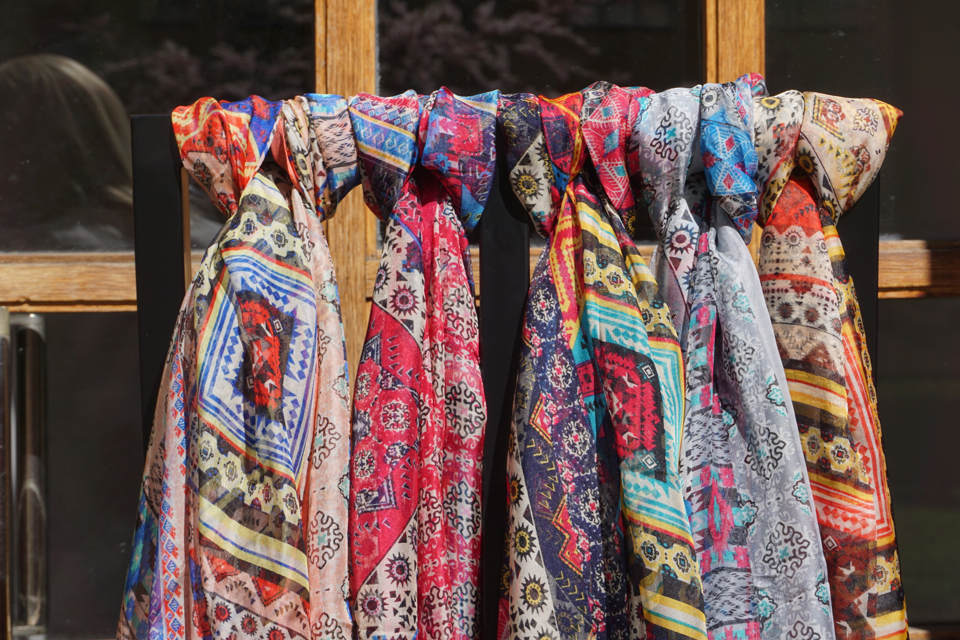 Multicolored shawl cerise  - 4