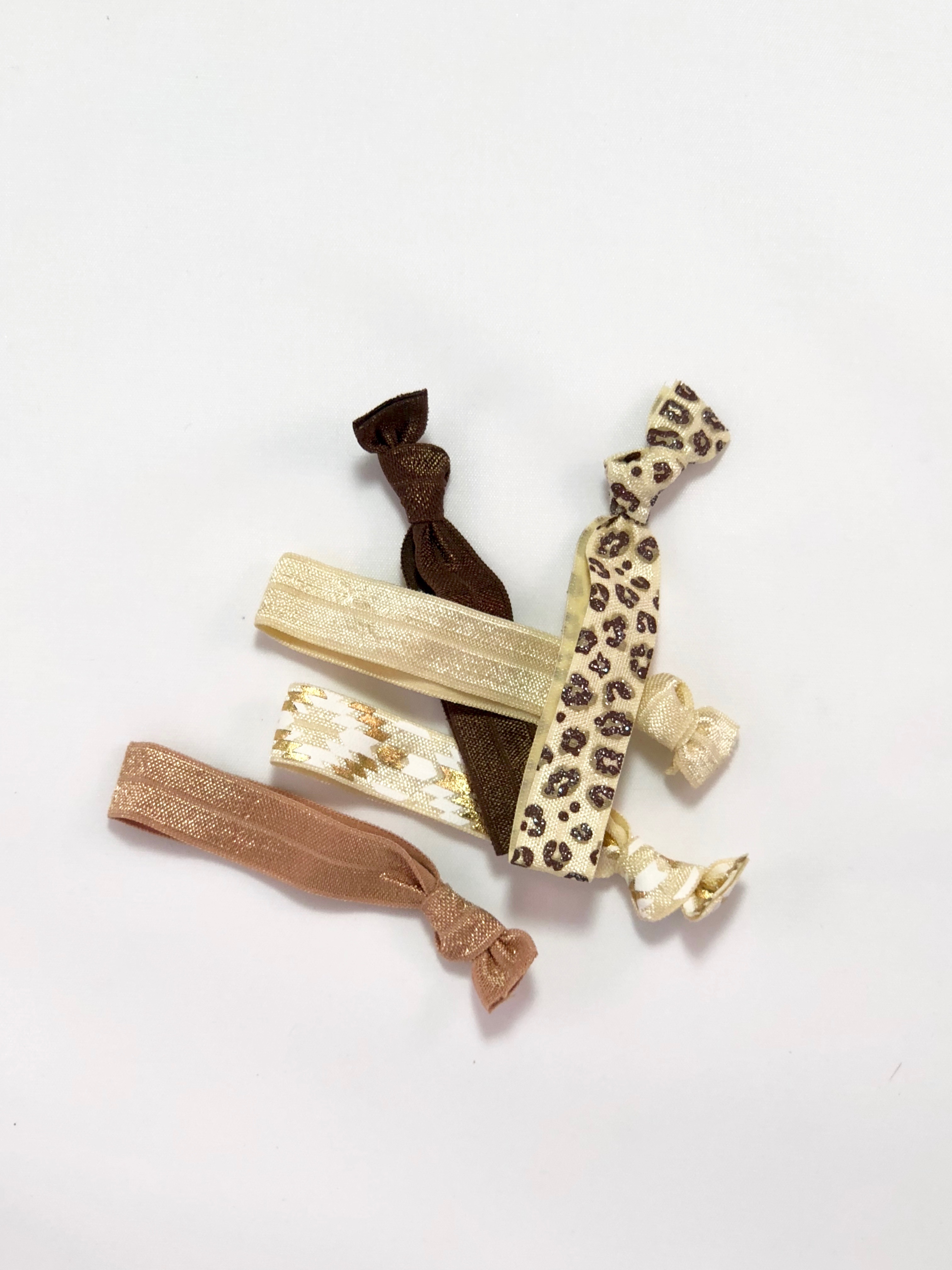 Hair Ties 5 pcs Brown - 2