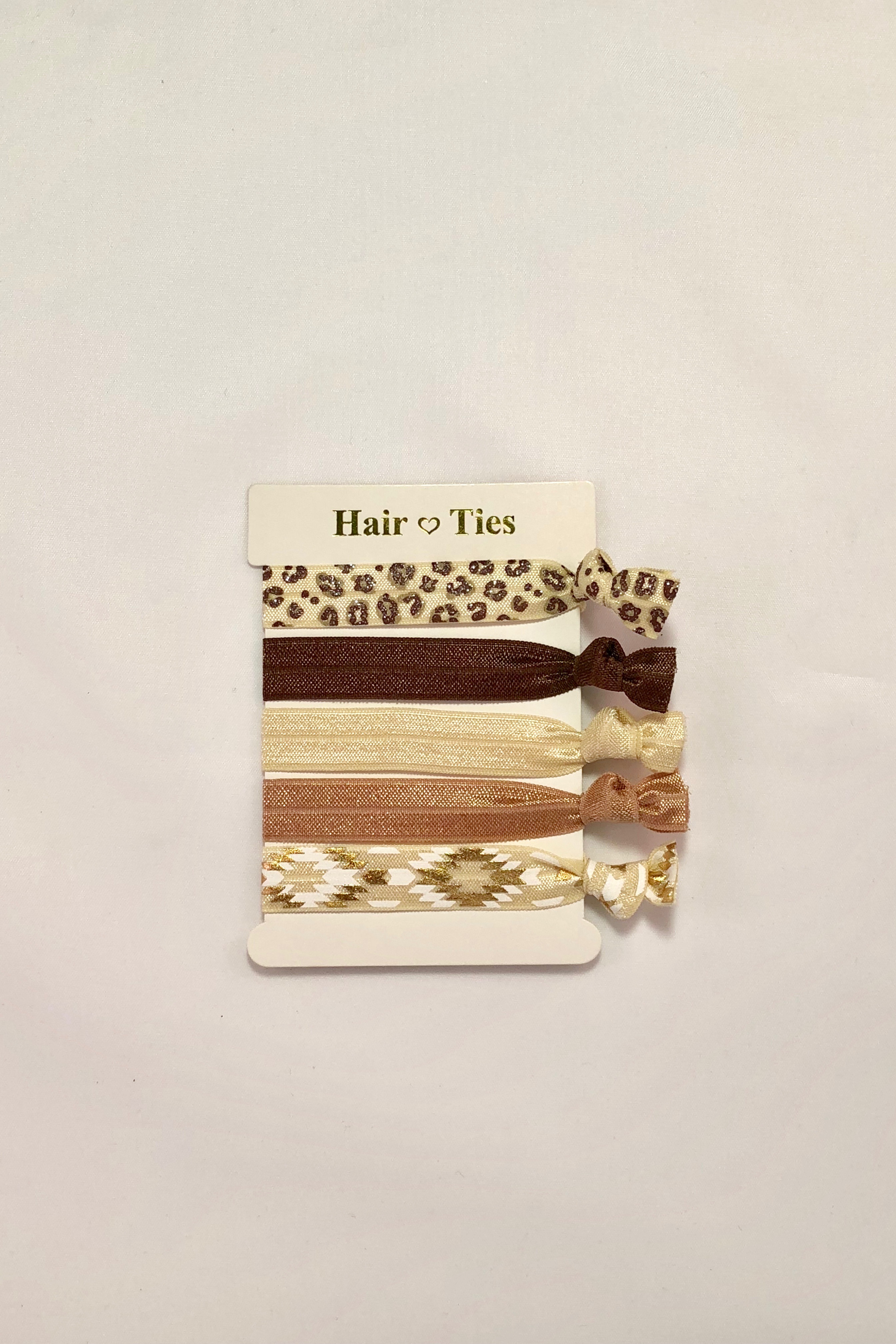 Hair Ties 5 pcs Brown