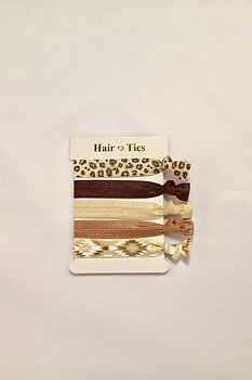 Hair Ties 5 pcs Brown