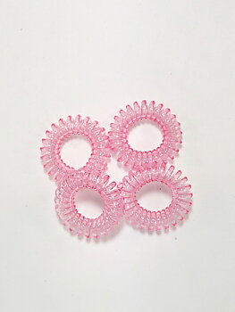 Hair Ties Telephone Wire Pink
