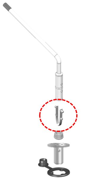 Fjäderclips till flushmonterat fäste - 3