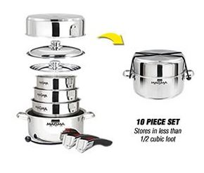 Cookware - 10-delar set Magma Rostfritt stål + Induktion - 4