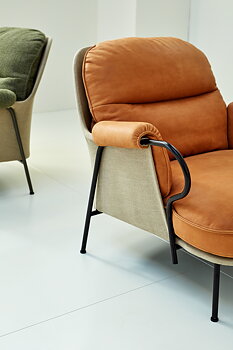 LYRA LOUNGE ARMCHAIR VINTAGE COGNAC - Fogia