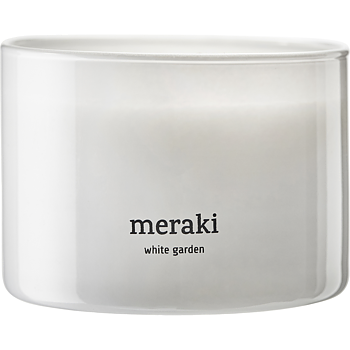 Scented candle, White garden