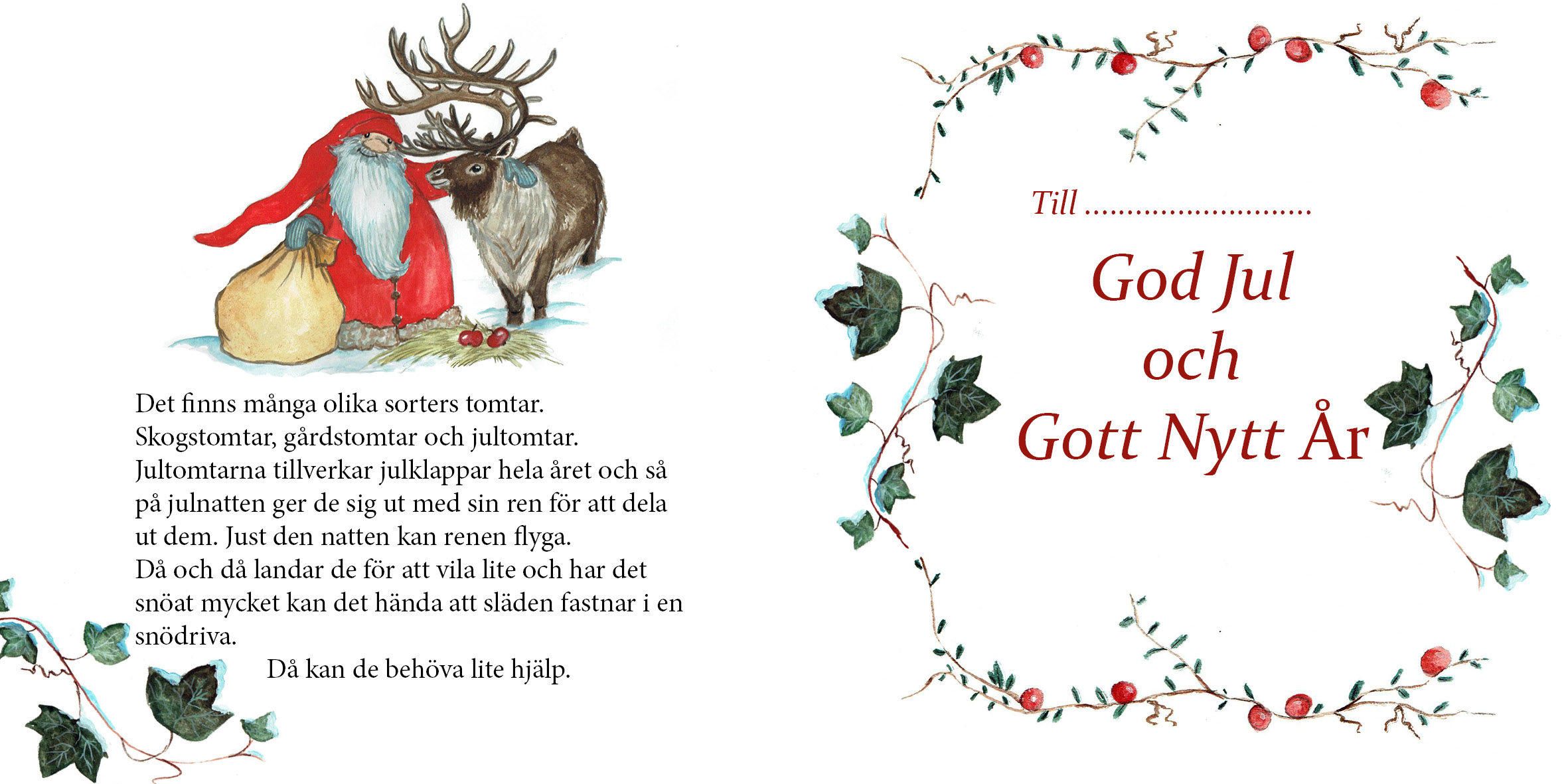 Julkortssaga "När jultomten körde i diket" - 3