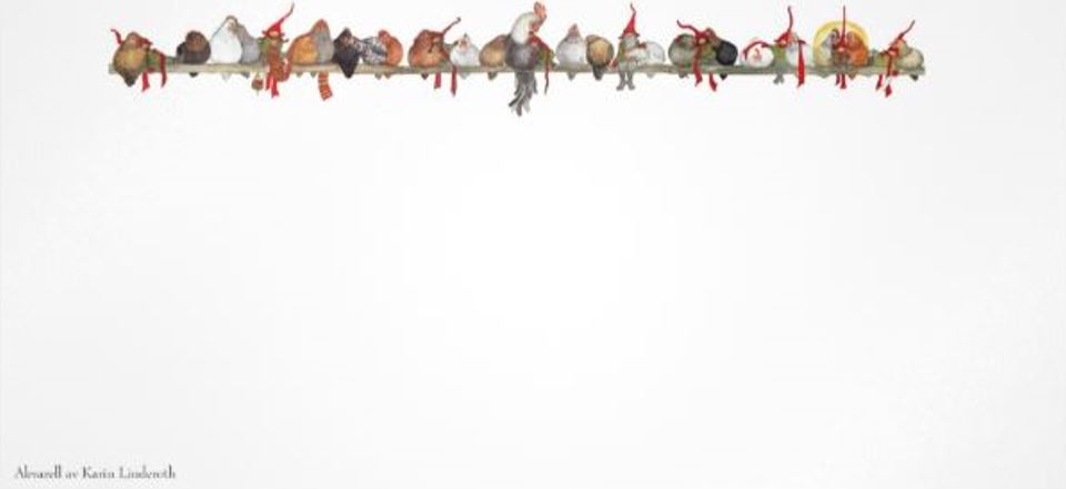 Julkort med kuvert  "Hönsen och Stickerskan" - 2