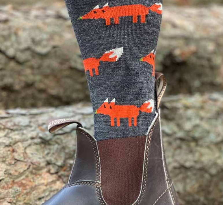 Ullstrumpa - "Fox" antracitgrå