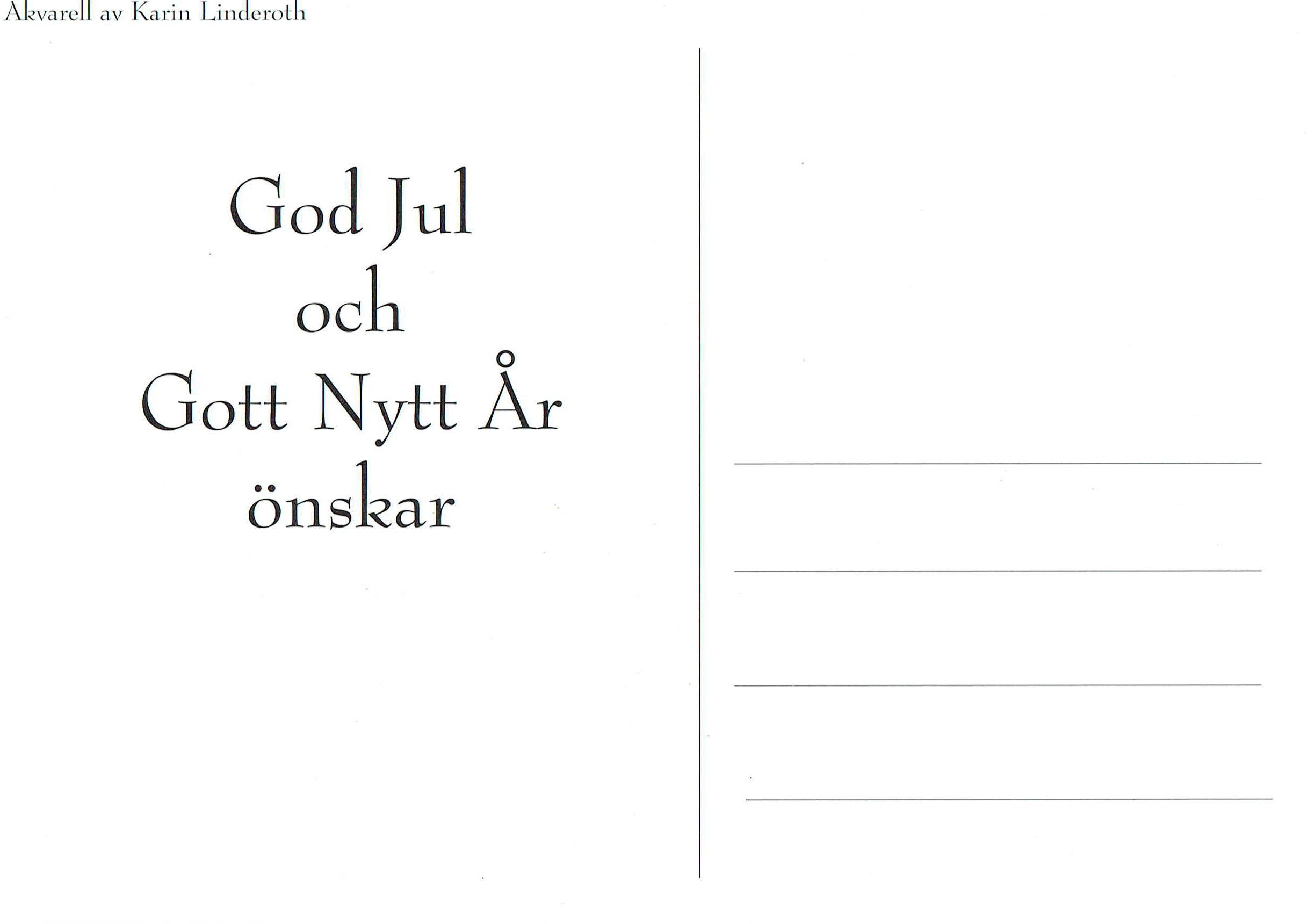 Julkort "Julklappar till alla"  - 2