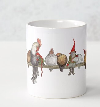 Mugg "Hönsen och Tuppen"