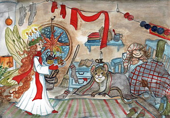 Julkort "Luciamorgon"