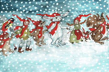 Julkort "Juldans"