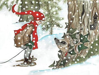 Julkort "Är du vaken?"